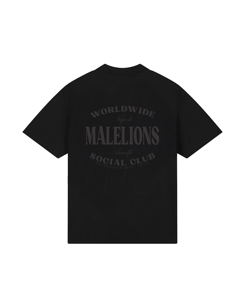 Men Socail Clu T-shirt - Zwart