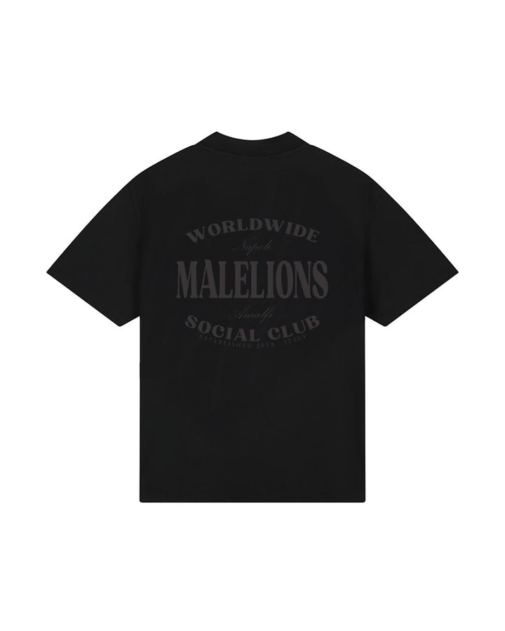 Men Socail Clu T-shirt - Zwart