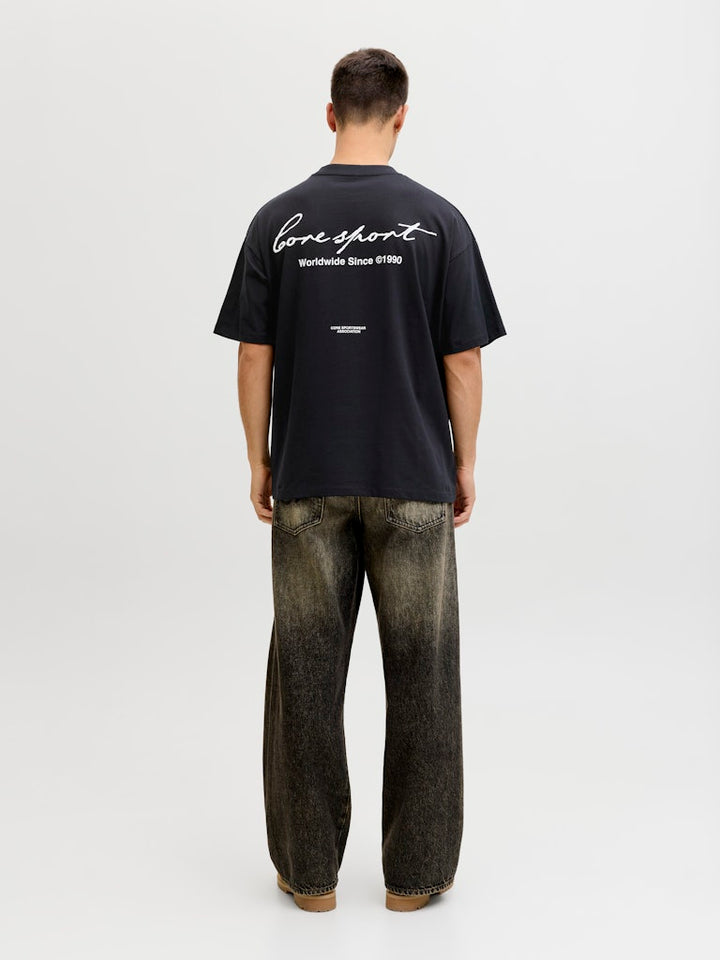 Jcodust Script Back Tee Ss Crew Neck - Zwart