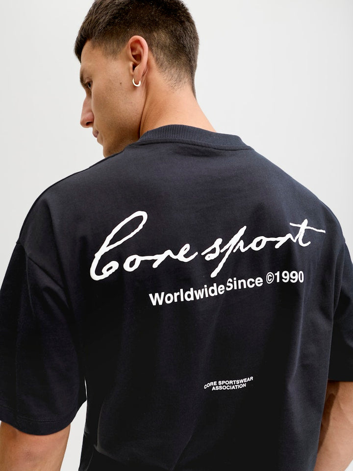 Jcodust Script Back Tee Ss Crew Neck - Zwart