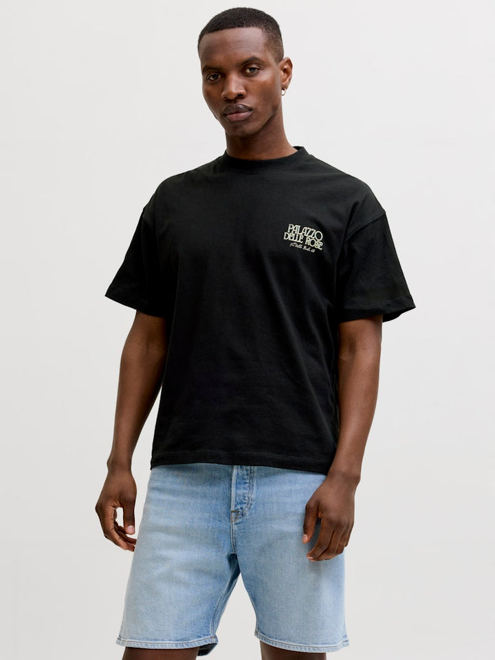 Jorcotedazur Photoback Tee Ss Cn - Zwart