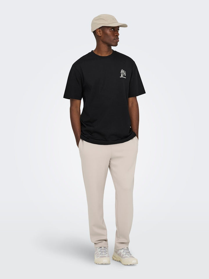 Onsfred Life Foodie Rlx Ss Tee - Zwart