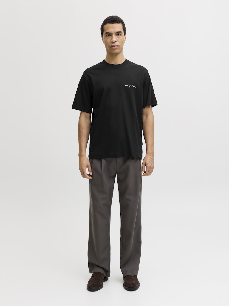 Jprblaowen Ss Branding Tee Sn - Zwart