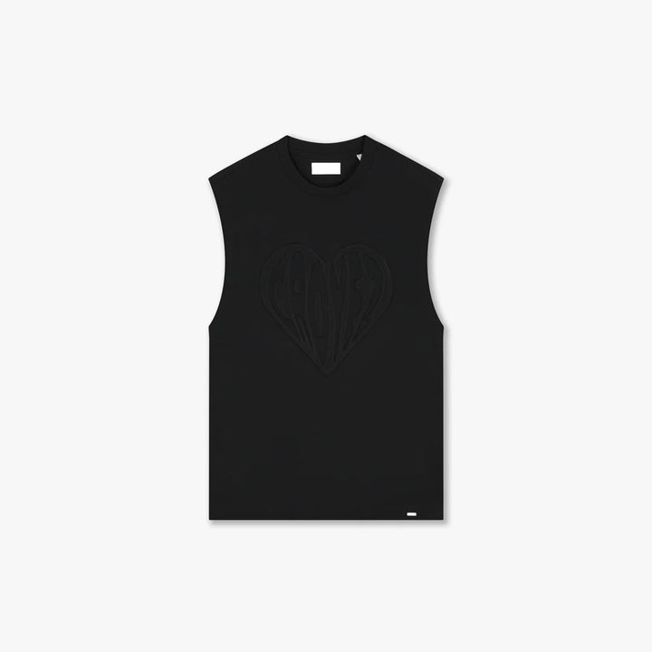 T-shirt Sleeveless Cutout - Zwart
