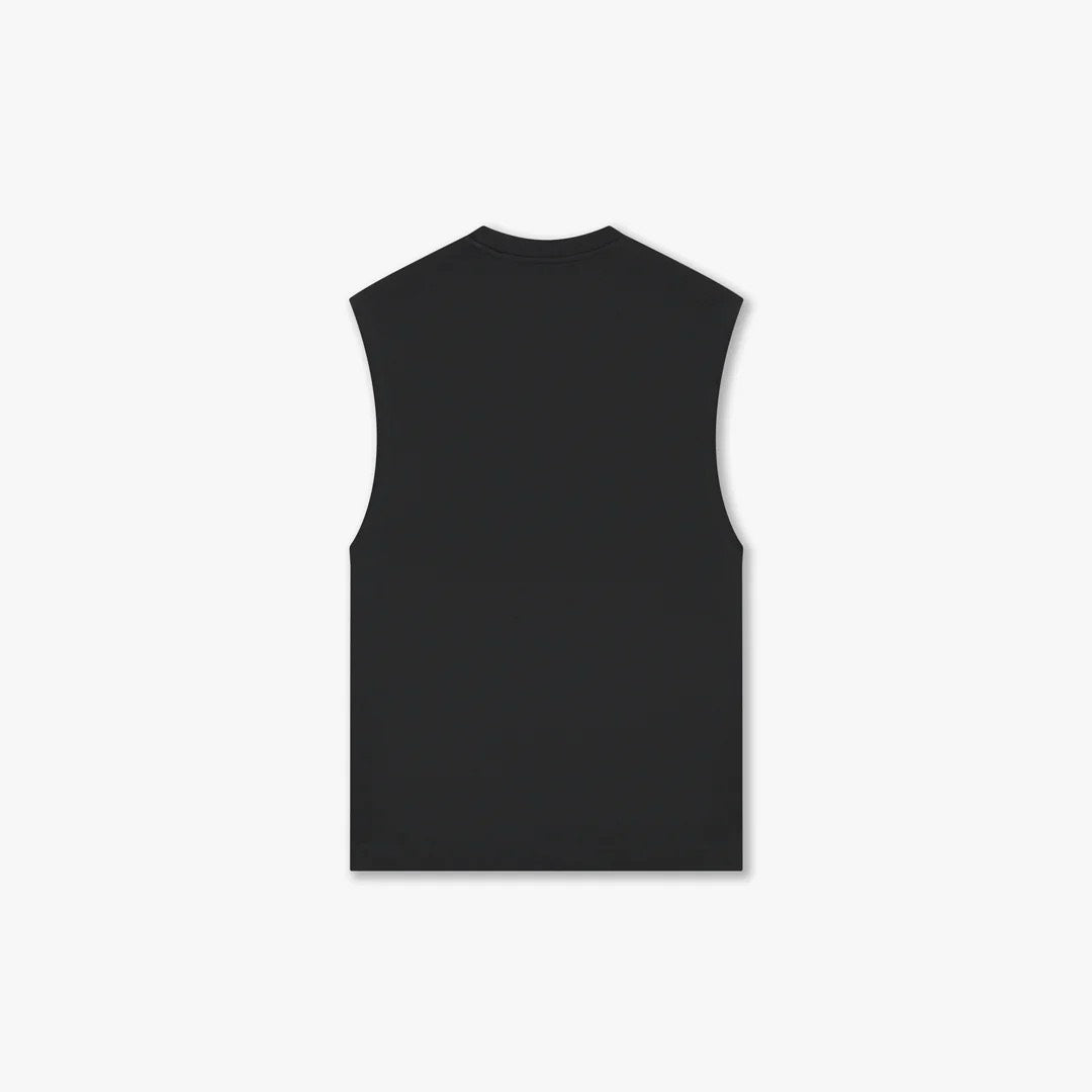 T-shirt Sleeveless Cutout - Zwart