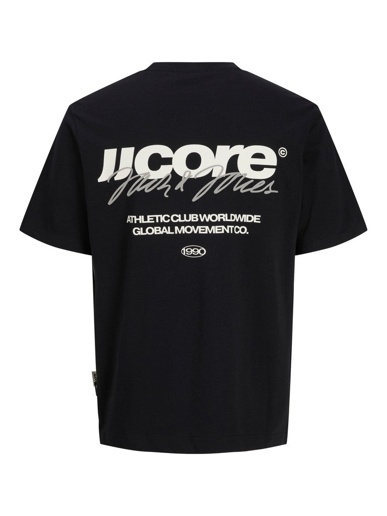 Jcoclub Back Script Tee Ss Crew Neck Sn - Zwart