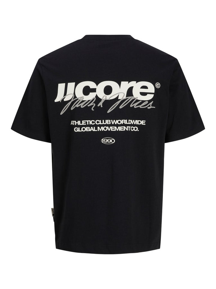 Jcoclub Back Script Tee Ss Crew Neck Sn - Zwart