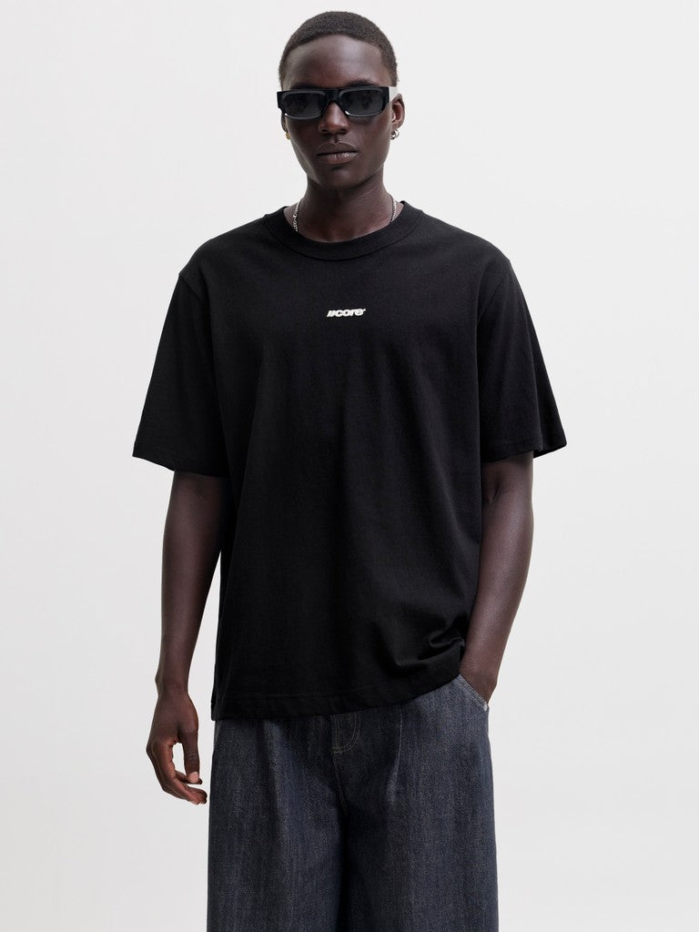 Jcoclub Back Script Tee Ss Crew Neck Sn - Zwart