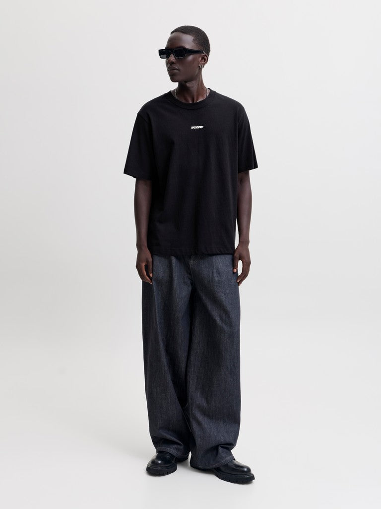 Jcoclub Back Script Tee Ss Crew Neck Sn - Zwart
