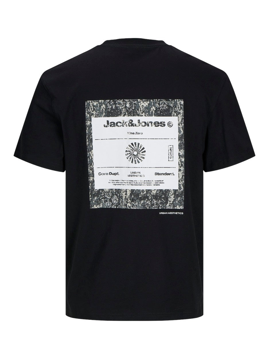 Jcoalpha Back Tee Ss Crew Neck - Zwart