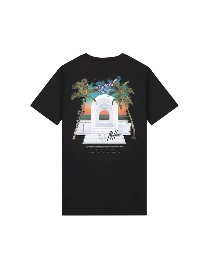 Sunset Oasis T-shirt - Zwart