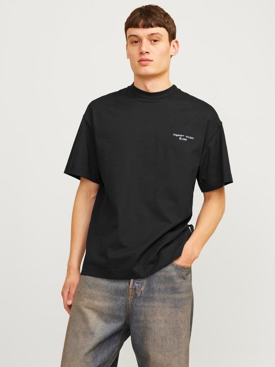 Jornoho Back Graphic Tee Ss Crew Ne - Zwart