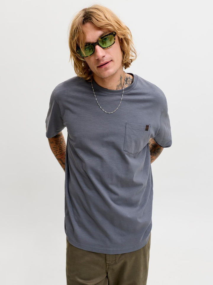 Jjedover Slub Tee Ss Noos - Grijs