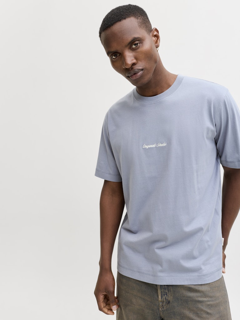 Jornorrebro Emb Tee Ss Crew Neck Noos - Grijs