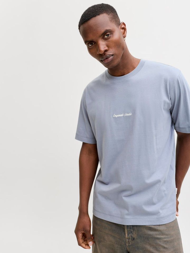 Jornorrebro Emb Tee Ss Crew Neck Noos - Grijs