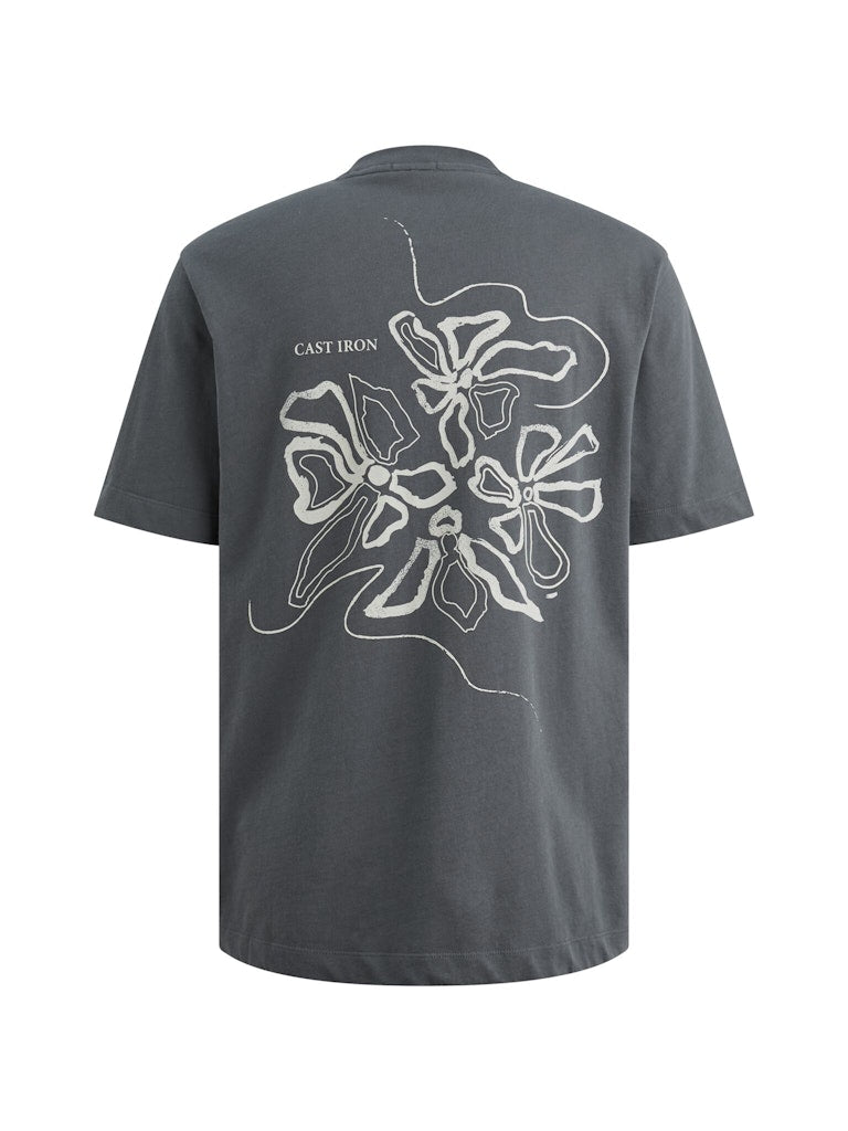 Short Sleeve R-neck Regular Fit Si - Grijs