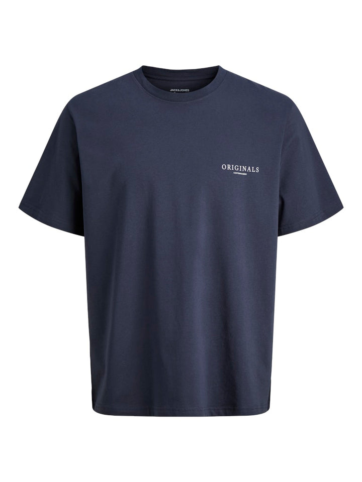 Jormontauk Aop Back Tee Ss Crew Neck Sn - Steel