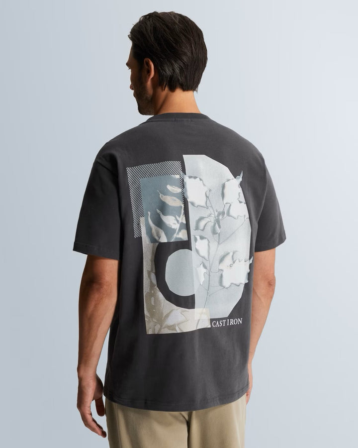 Short Sleeve R-neck Relaxed Fit Pe - Antraciet