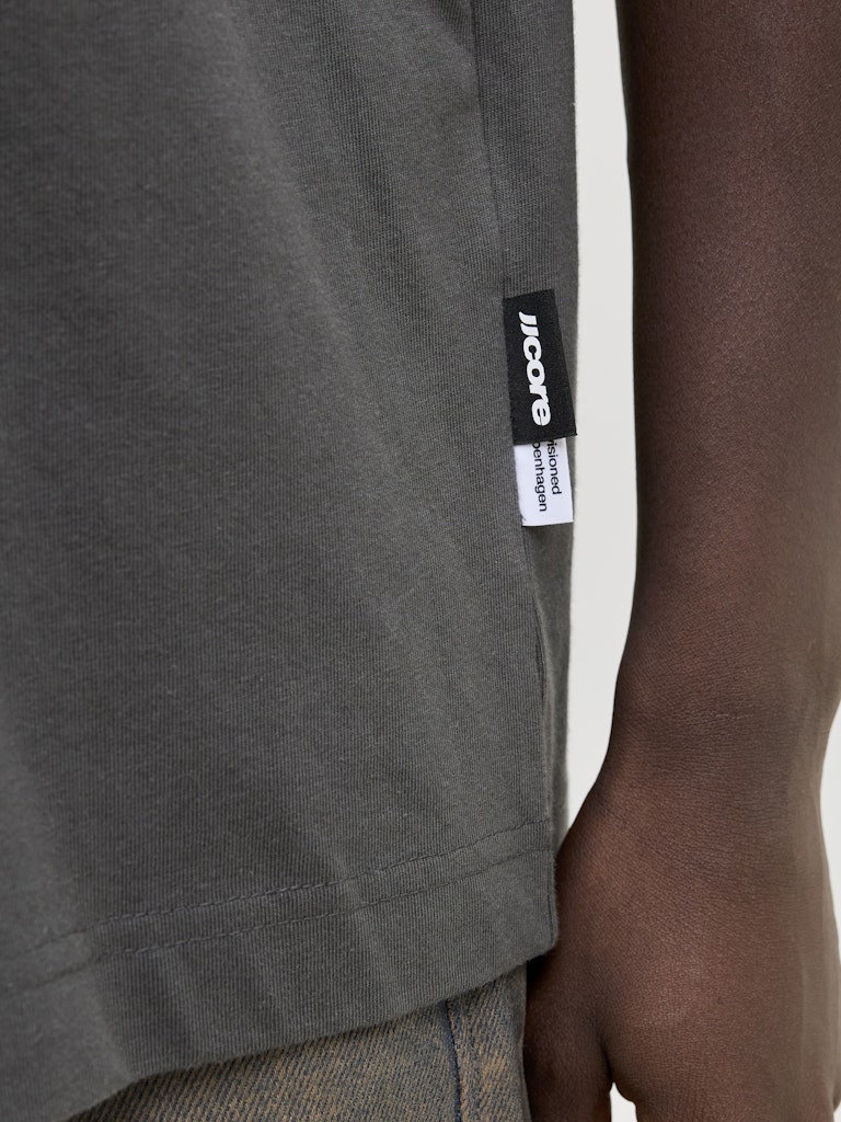 Jcoclub Back Text Prnt Tee Ss Crew Neck - Antraciet