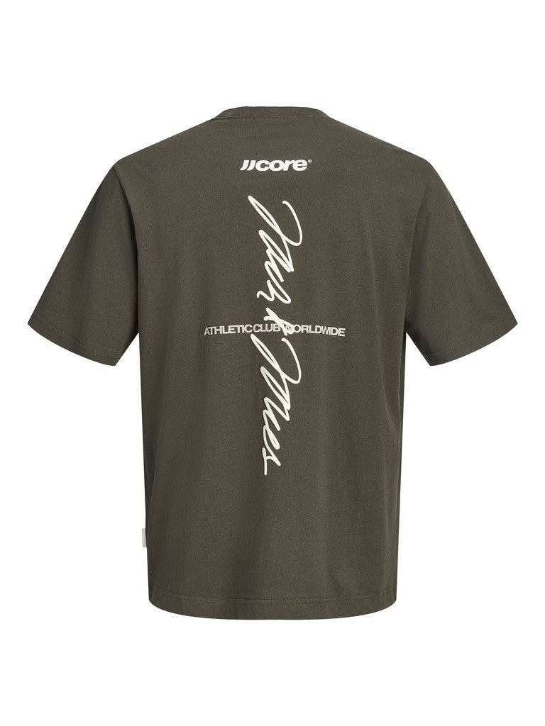 Jcoclub Back Script Tee Ss Crew Neck Sn - Antraciet