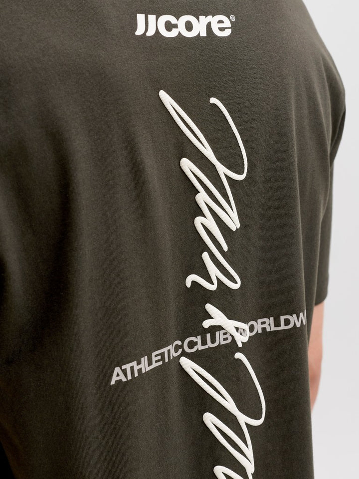 Jcoclub Back Script Tee Ss Crew Neck Sn - Antraciet