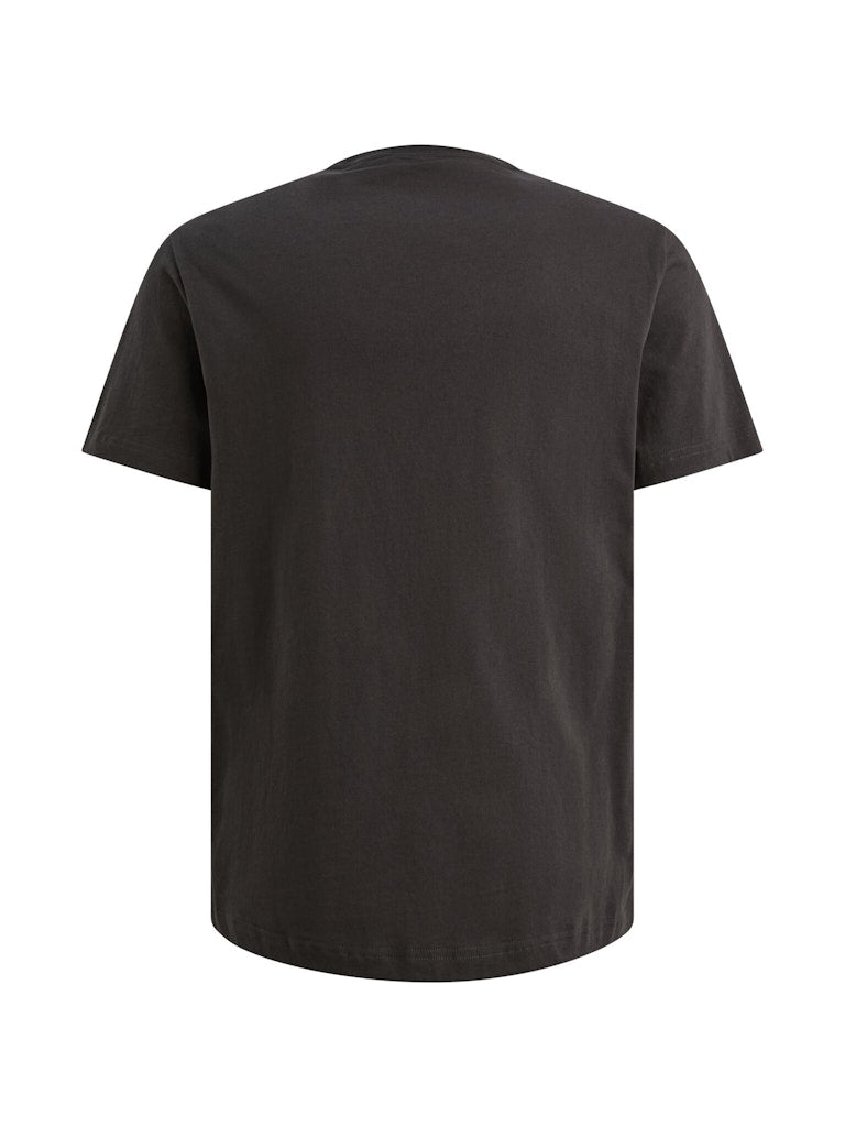 Short Sleeve R-neck Open End Jerse - Antraciet