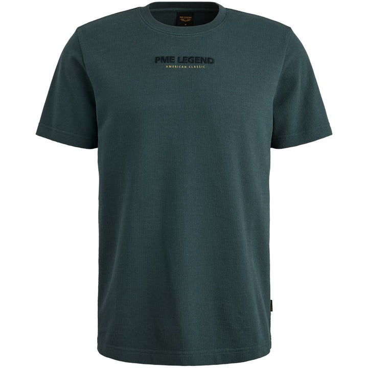 Short Sleeve R-neck Flat Waffle Je - Grijs Melee