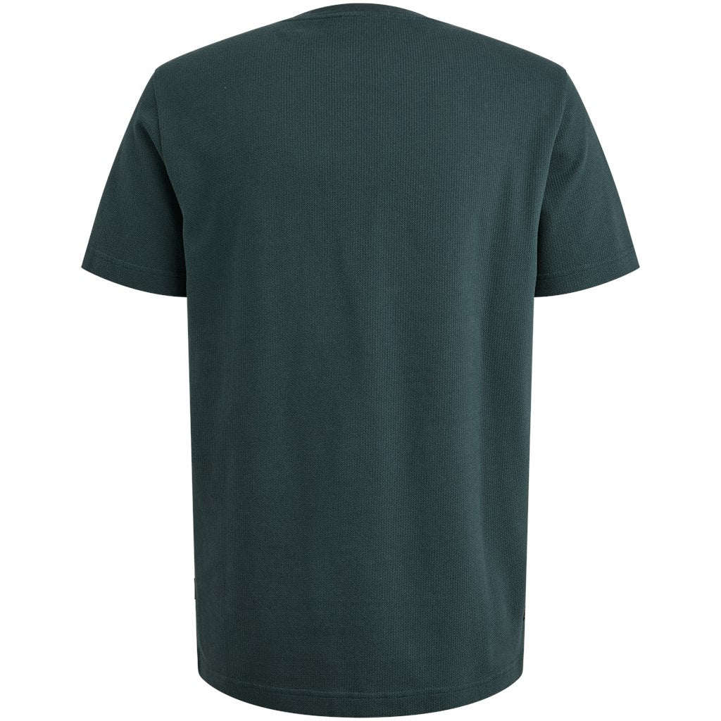 Short Sleeve R-neck Flat Waffle Je - Grijs Melee