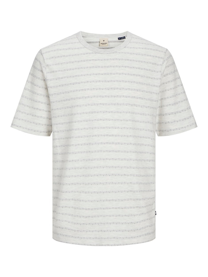 Jprblujack Jaquard Striped Ss Tee - Grijs Dessin