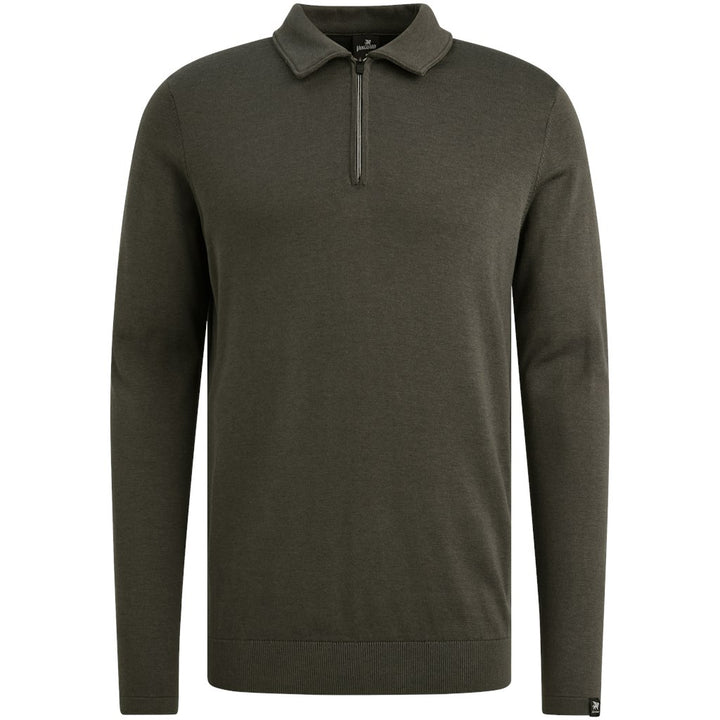 Long Sleeve Polo Cotton Modal - Army