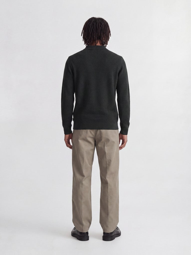 Jprbluriley Knit Polo Ls - Donkergroen