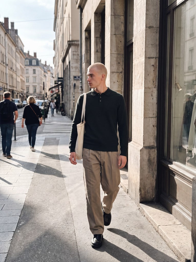 Jprbluriley Knit Polo Ls - Donkergroen