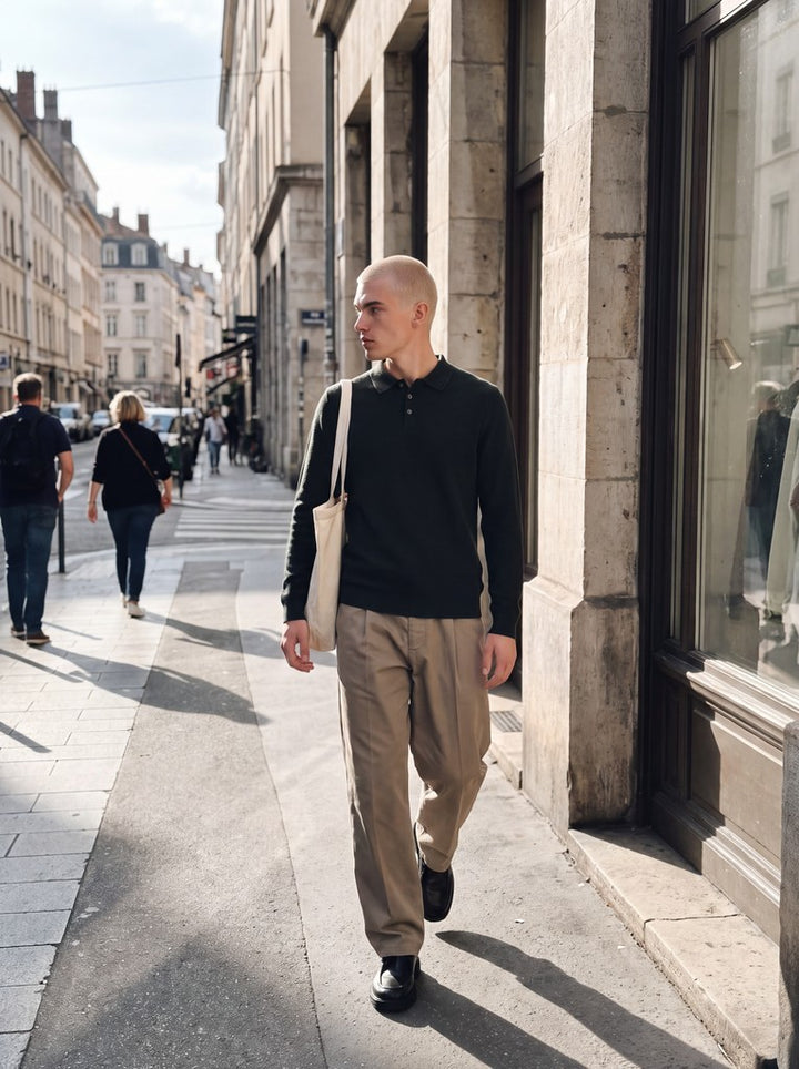 Jprbluriley Knit Polo Ls - Donkergroen