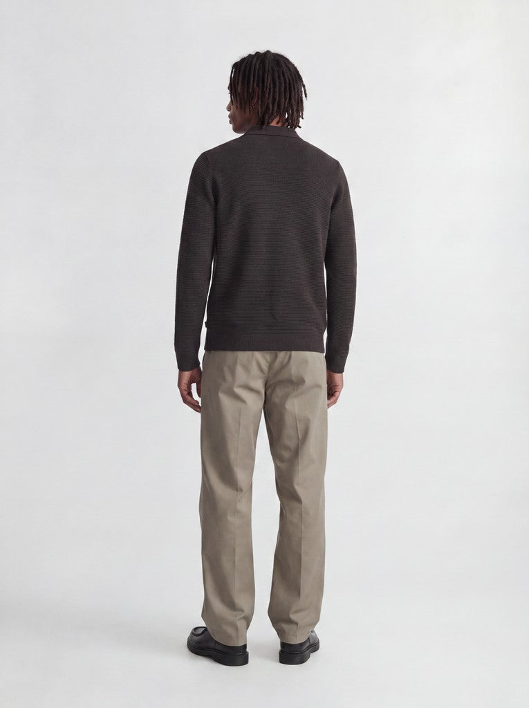 Jprbluriley Knit Polo Ls - Bruin