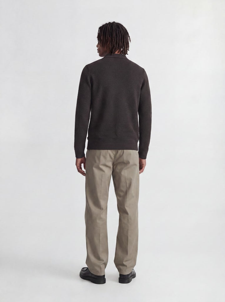 Jprbluriley Knit Polo Ls - Bruin