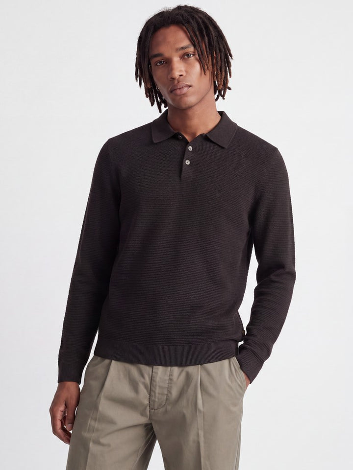 Jprbluriley Knit Polo Ls - Bruin