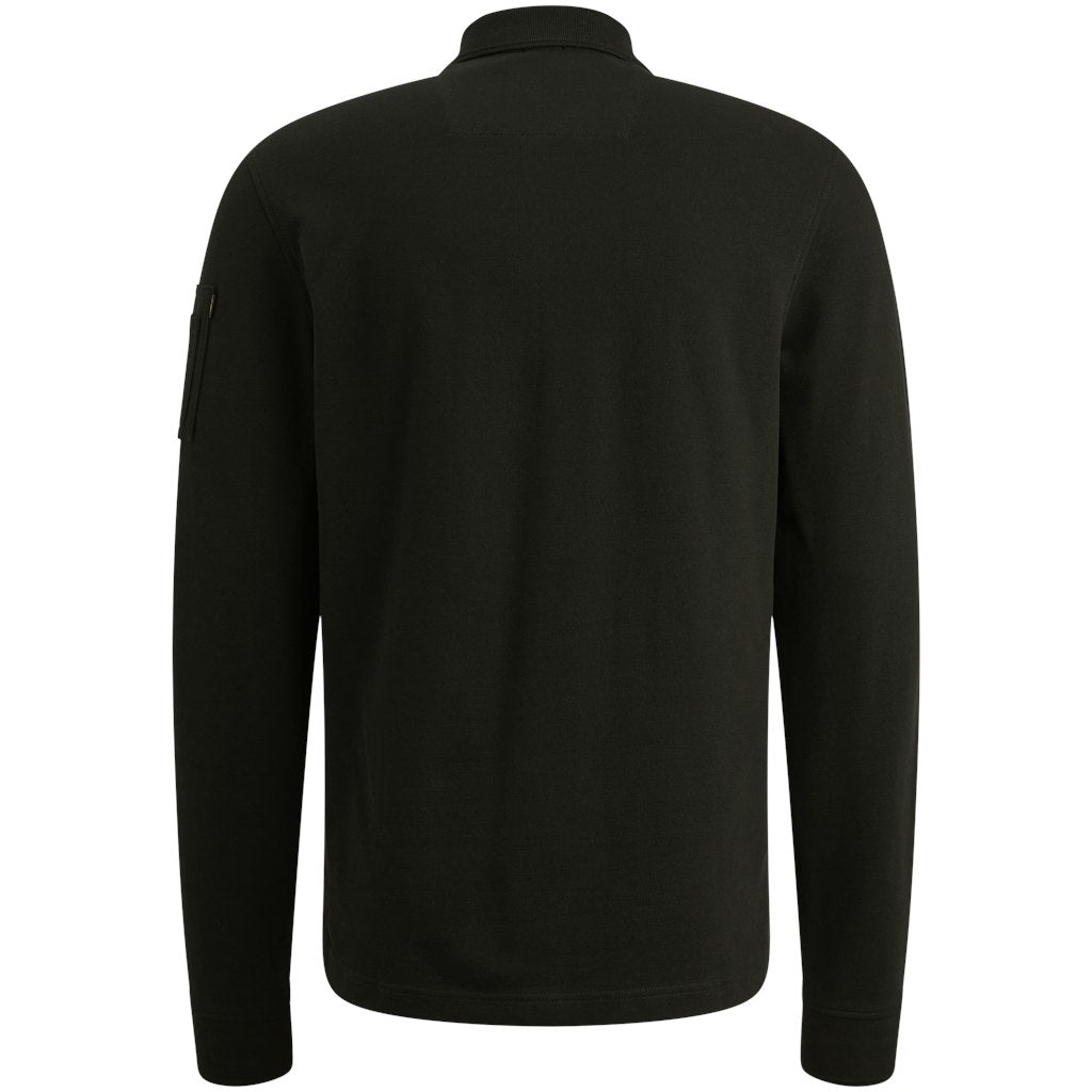 Long Sleeve Polo American Classic - Zwart
