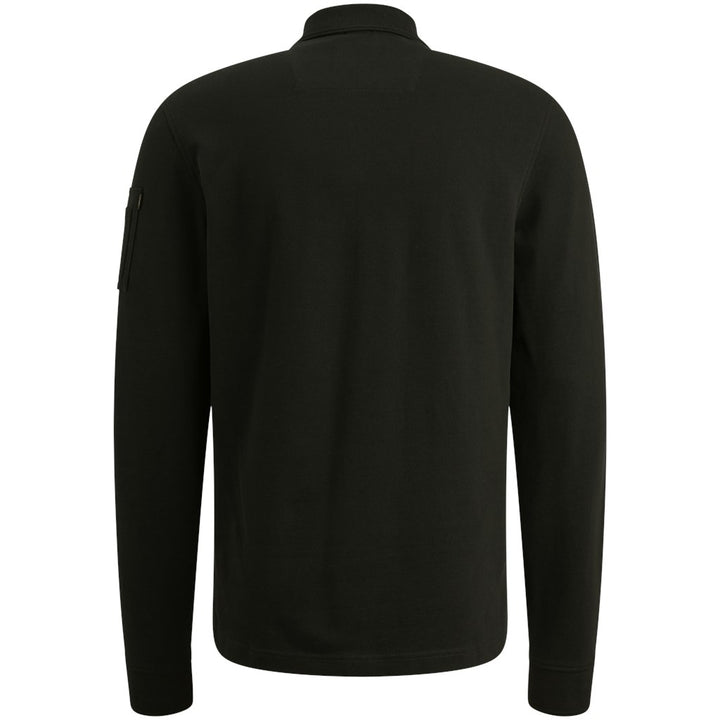 Long Sleeve Polo American Classic - Zwart