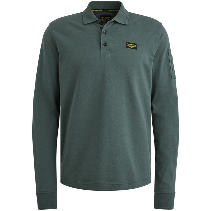 Long Sleeve Polo American Classic - Grijs Melee