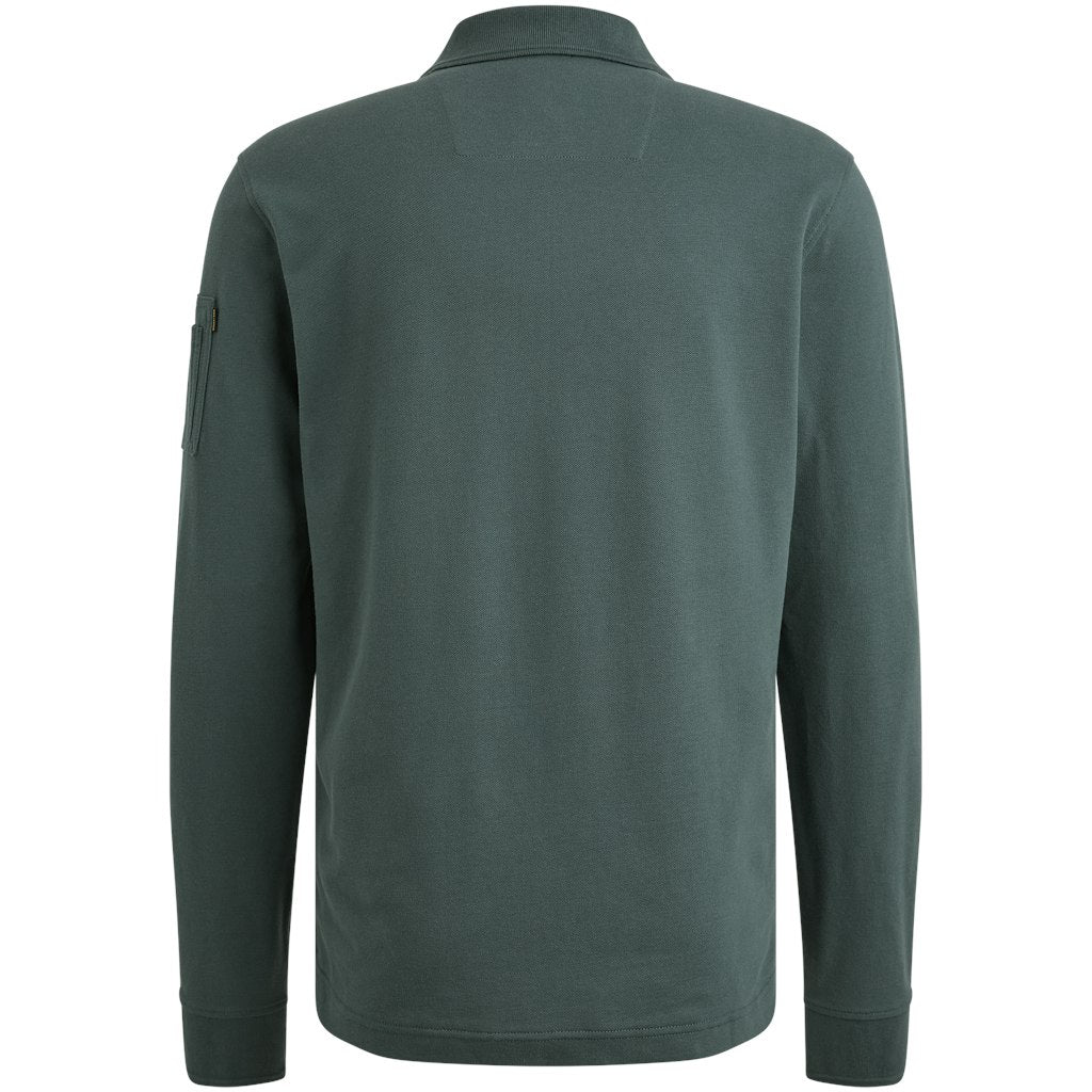 Long Sleeve Polo American Classic - Grijs Melee
