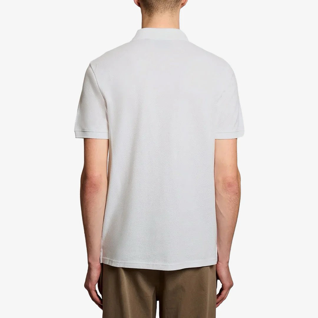 Popcorn Jaquaerd Polo Shirt - Wit