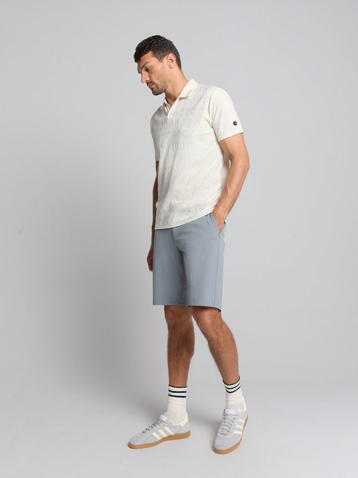 Polo V Solid Terry Jacquard - Off-white