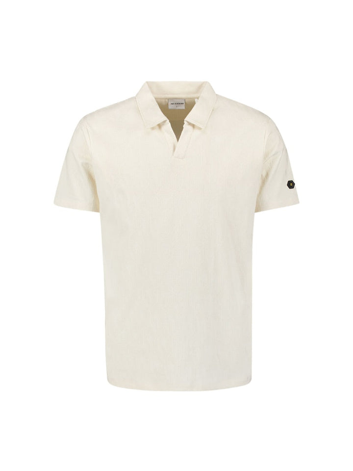 Polo V Solid Terry Jacquard - Off-white