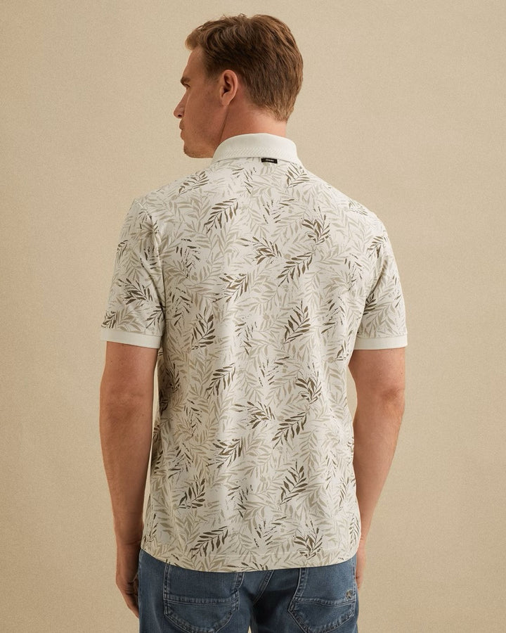 Short Sleeve Polo Stretch Pique Bl - Off-white