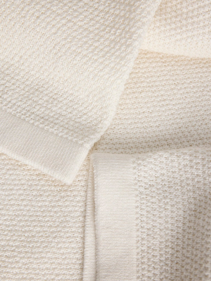 Jjegeorge Knit Polo Split Neck - Off-white