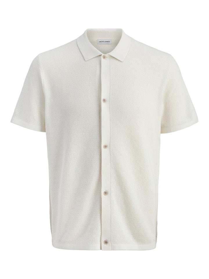 Jjegeorge Knit Shirt Ss - Off-white