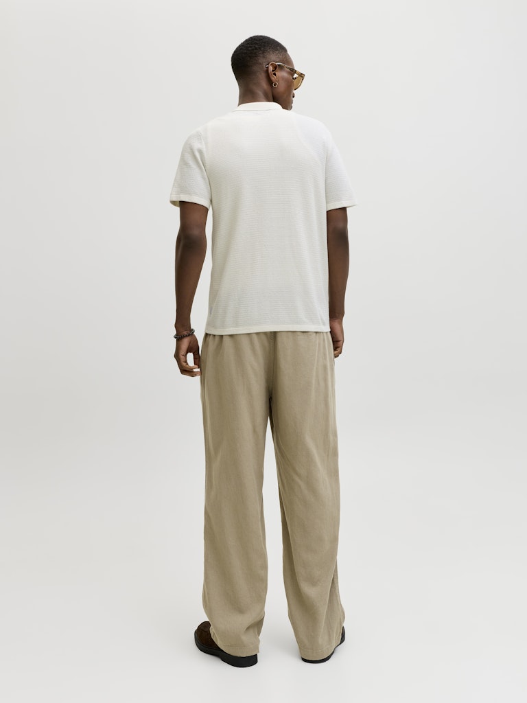 Jjegeorge Knit Shirt Ss - Off-white