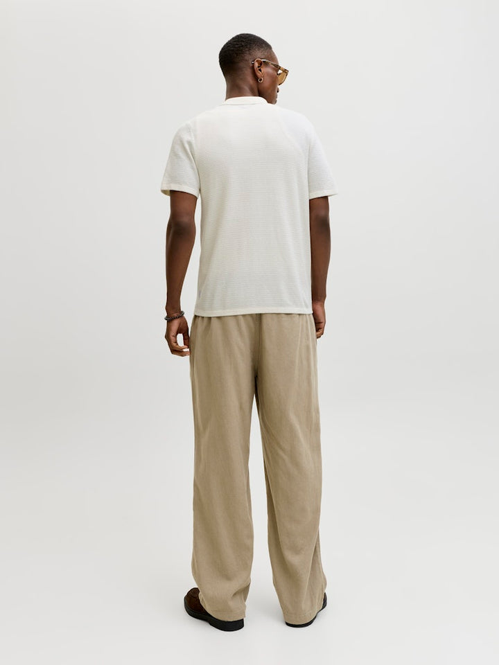 Jjegeorge Knit Shirt Ss - Off-white