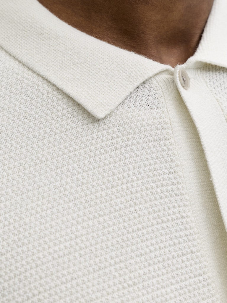 Jjegeorge Knit Shirt Ss - Off-white