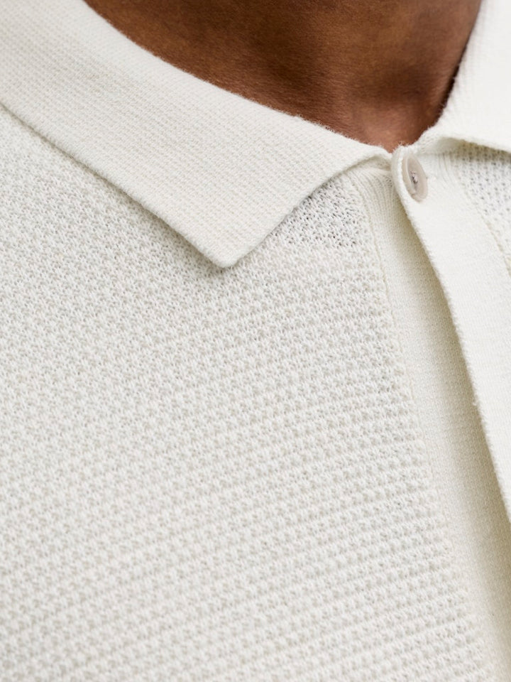 Jjegeorge Knit Shirt Ss - Off-white